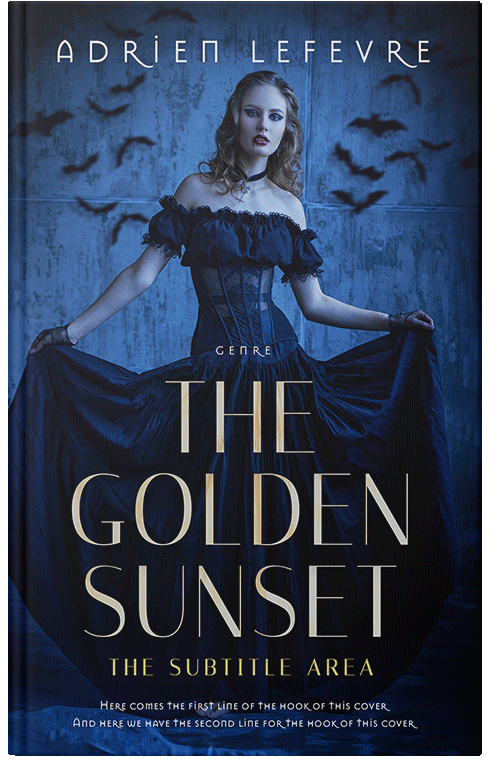 Front view of Premade Fantasy Book Cover - Black Pearl