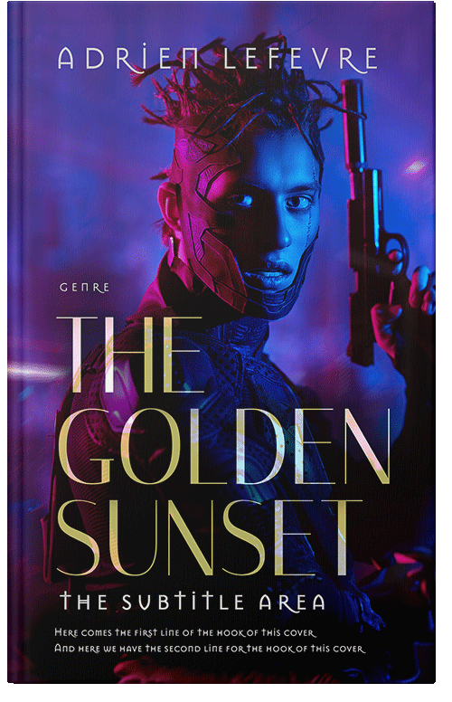 Front view of Premade Science Fiction Book Cover - Aubergine