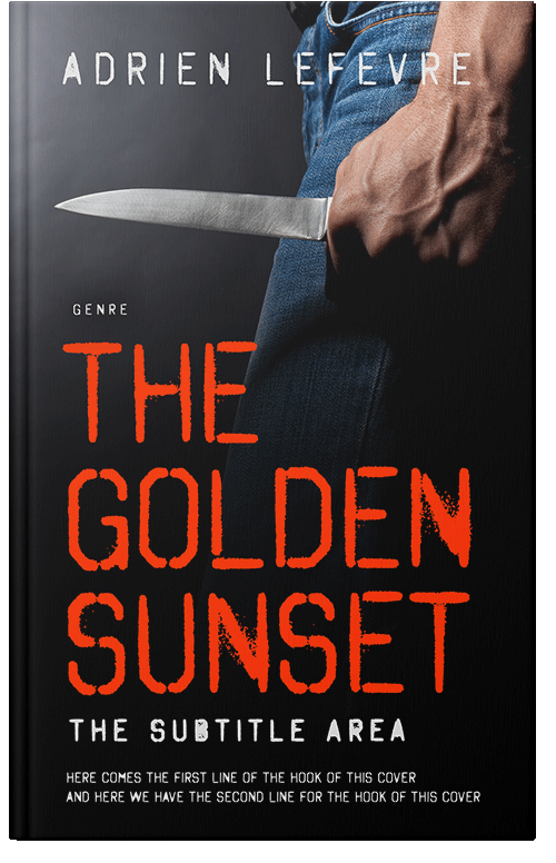 Front view of Premade Mystery & Thriller & Suspense Book Cover - Red Damask