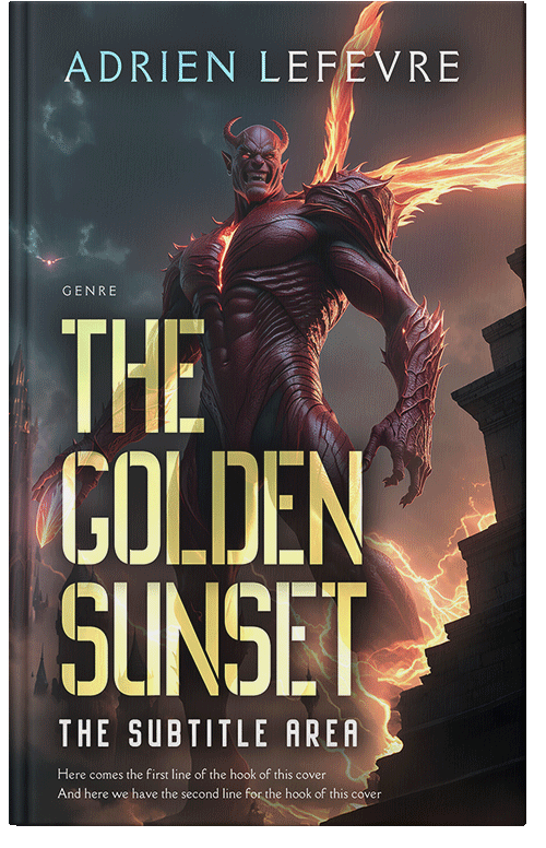 Front view of Premade Fantasy Book Cover - Thunder