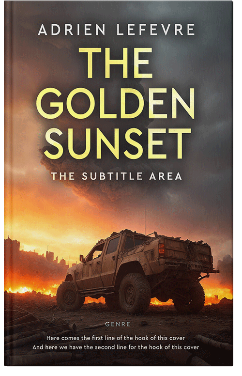 Front view of Premade Apocalyptica Book Cover - Cocoa Brown