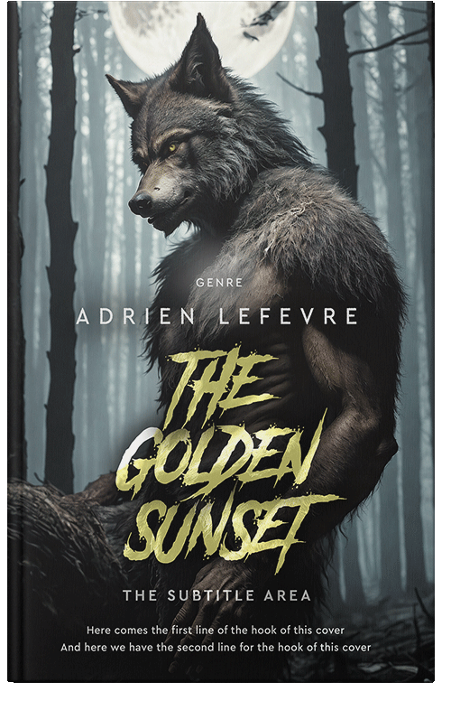 Front view of Premade Horror Book Cover - Shark