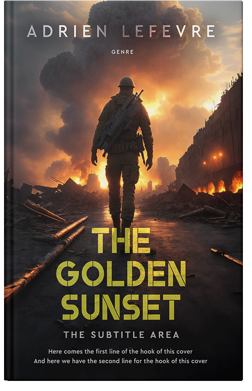 Front view of Premade Apocalyptica Book Cover - Cocoa Brown