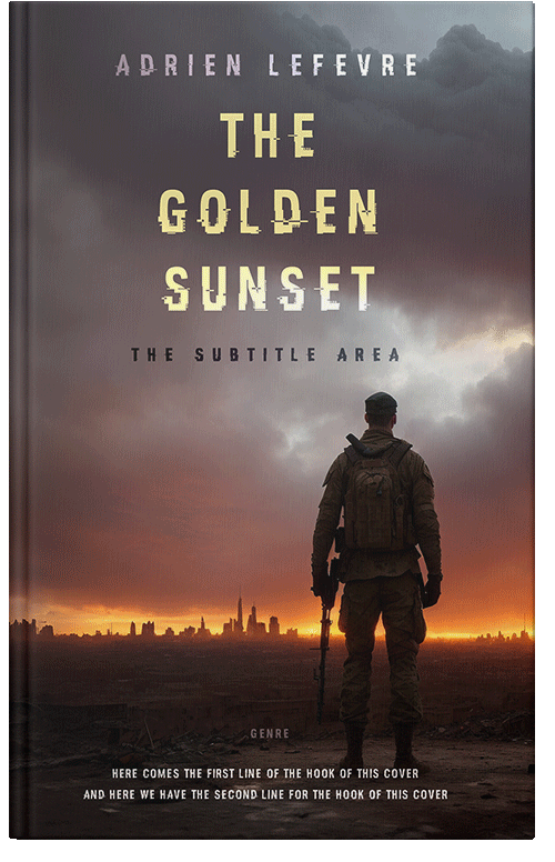 Front view of Premade Apocalyptica Book Cover - Woody Brown