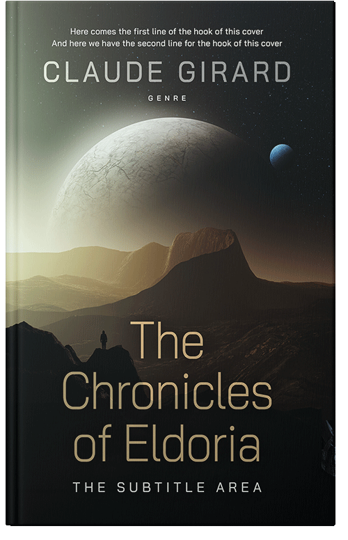 Front view of Premade Science Fiction Book Cover - Heathered Gray