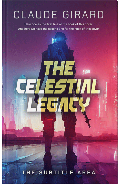 Front view of Premade Science Fiction Book Cover - Grape