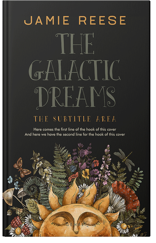 Front view of Premade Abstract Book Cover - Laser