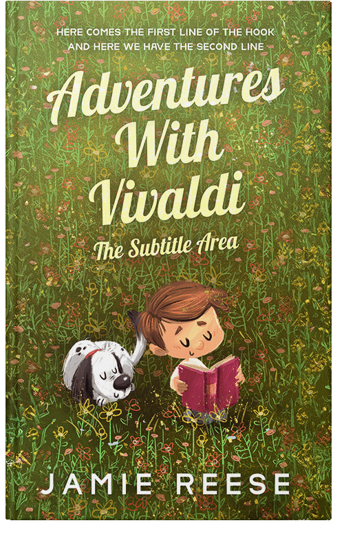 Front view of Premade Children's Book Cover - Fern Frond