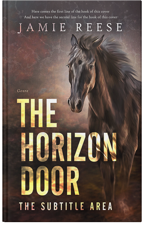 Front view of Premade Western Book Cover - English Walnut