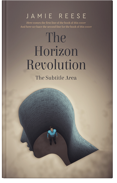 Front view of Premade Self-Improvement & Self-Help Book Cover - Heathered Gray