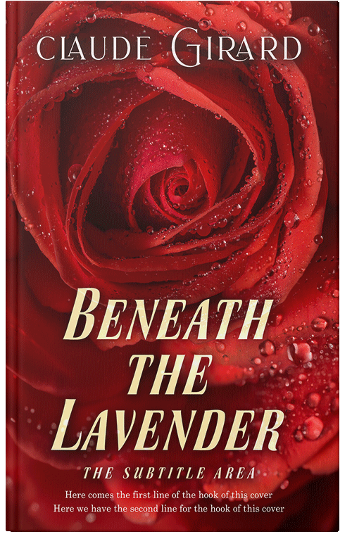 Front view of Premade Romance Book Cover - Dark Burgundy