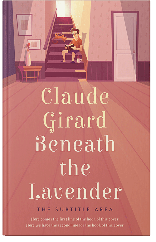 Front view of Premade Literary Fiction Book Cover - New York Pink