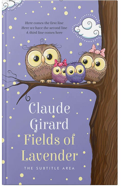 Front view of Premade Children's Book Cover - Blue Bell