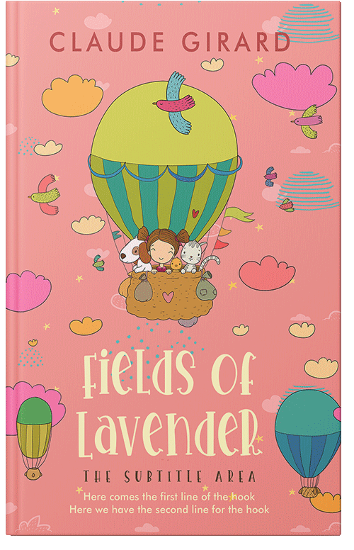 Front view of Premade Children's Book Cover - Rose Bud