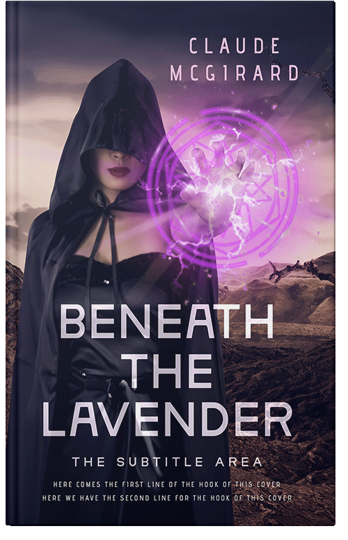 Front view of Premade Fantasy Book Cover - Lilac