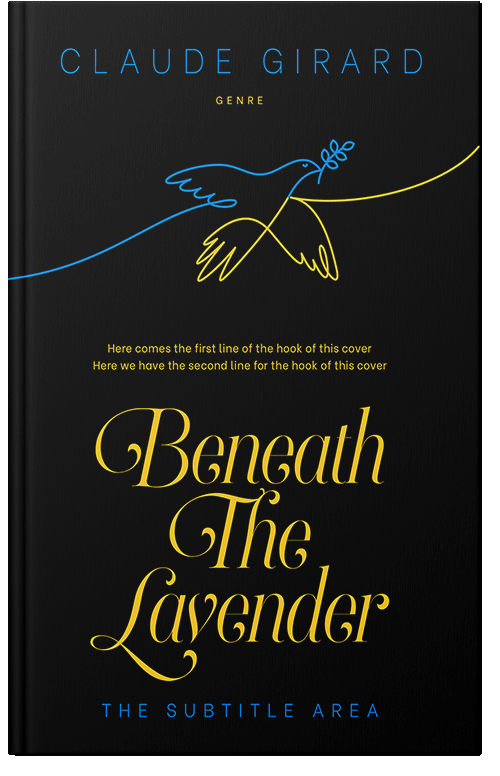 Front view of Premade Religion & Spirituality Book Cover - Black