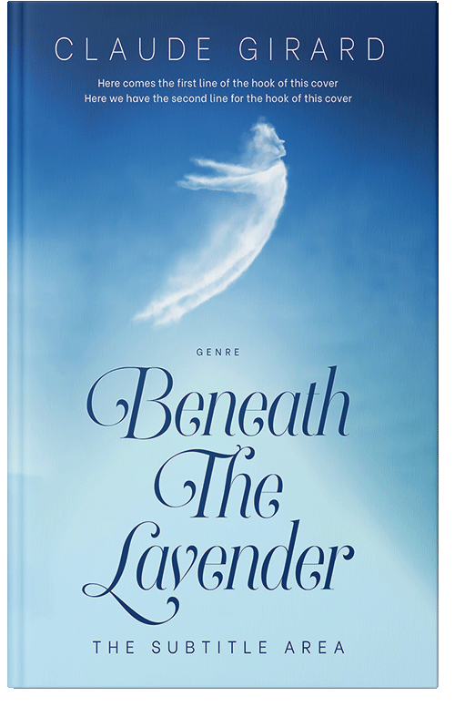 Front view of Premade Abstract Book Cover - Tory Blue