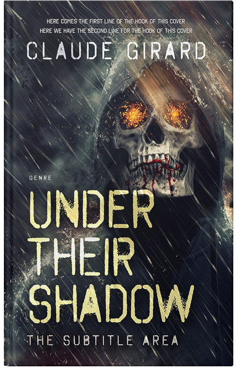Front view of Premade Horror Book Cover - Shark