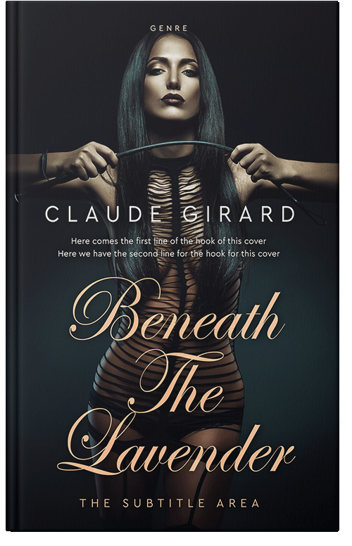 Front view of Premade Erotica Book Cover - Black