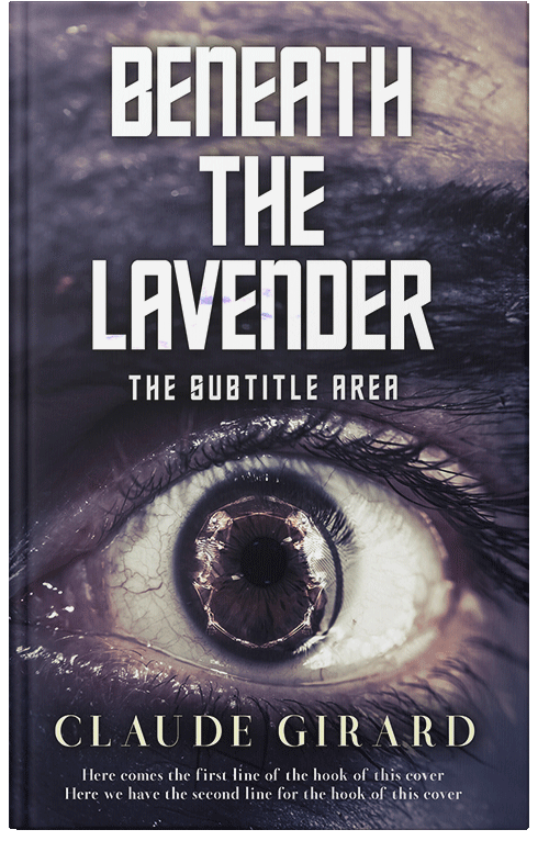 Front view of Premade Abstract Book Cover - Blackcurrant