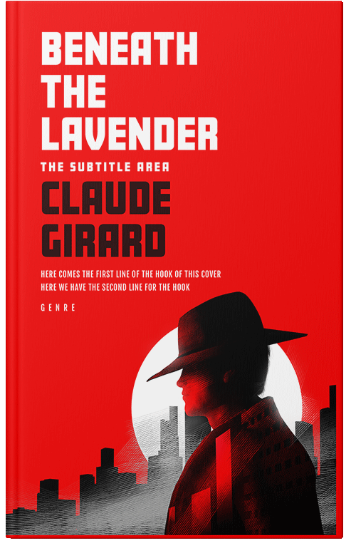 Front view of Premade Mystery & Thriller & Suspense Book Cover - Red