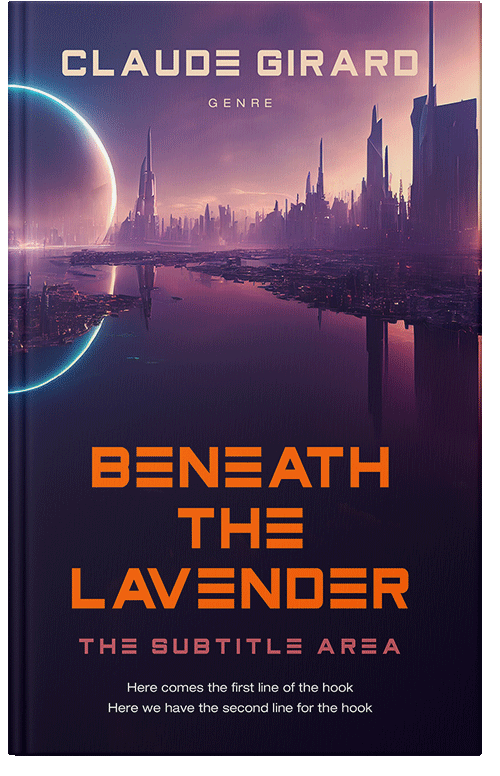 Front view of Premade Science Fiction Book Cover - New York Pink
