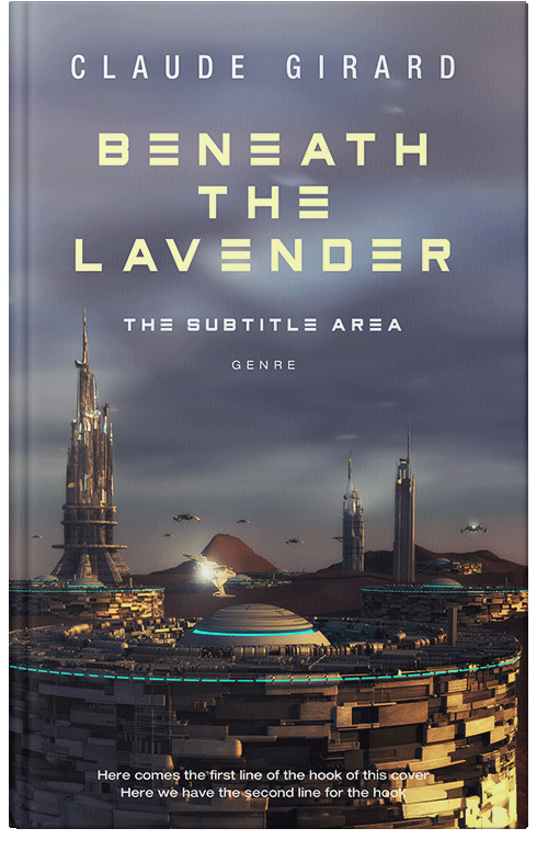 Front view of Premade Science Fiction Book Cover - Mid Gray