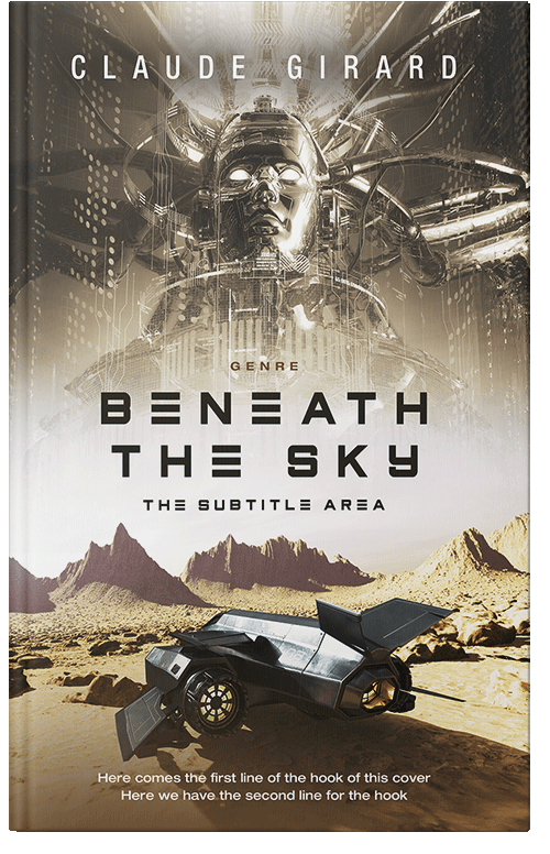 Front view of Premade Science Fiction Book Cover - Soft Amber