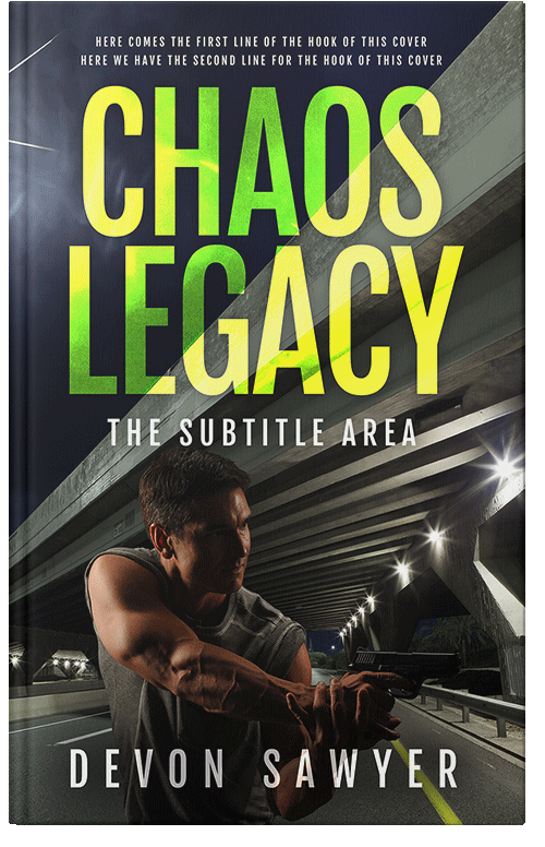 Front view of Premade Action & Adventure Book Cover - Shark