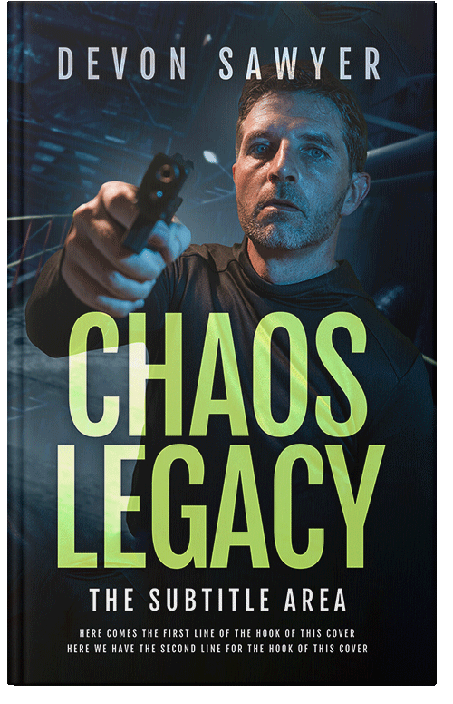 Front view of Premade Mystery & Thriller & Suspense Book Cover - Yellow Green