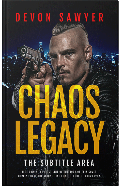 Front view of Premade Action & Adventure Book Cover - Woodsmoke