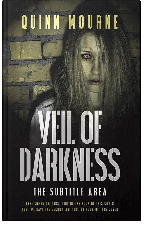 Front view of Premade Horror Book Cover - Foggy Gray