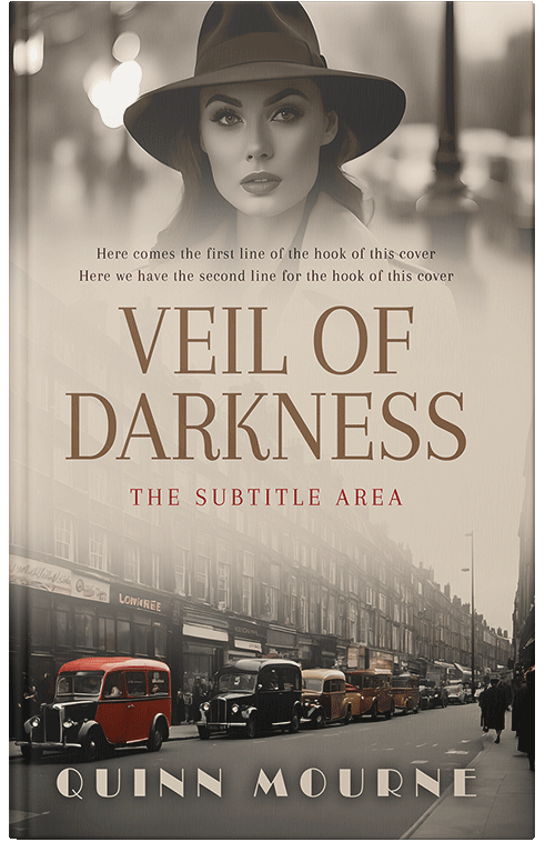 Front view of Premade Mystery & Thriller & Suspense Book Cover - Soft Amber