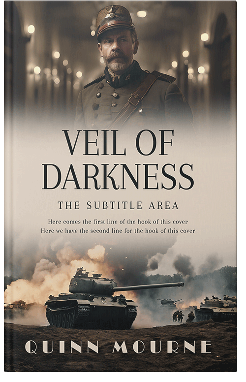 Front view of Premade Historical Book Cover - Soft Amber