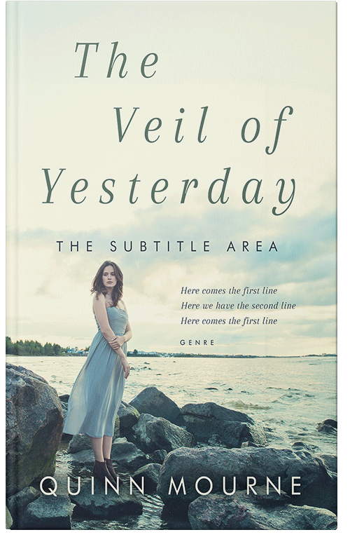 Front view of Premade Literary Fiction Book Cover - Limed Spruce