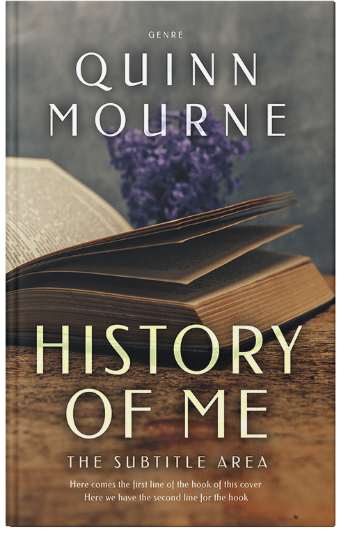 Front view of Premade Poetry Book Cover - Tobacco Brown