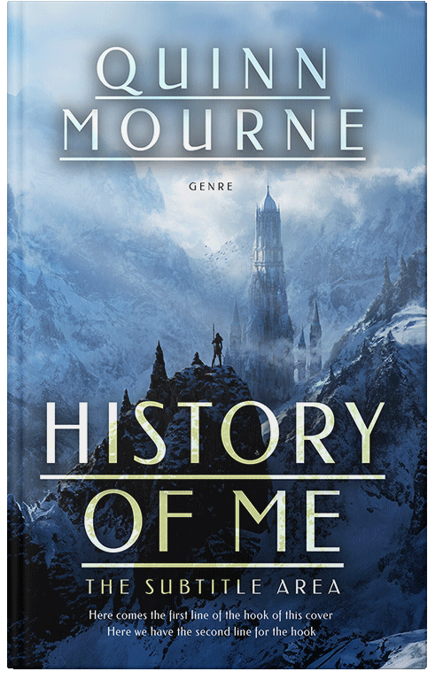 Front view of Premade Fantasy Book Cover - Bermuda Gray