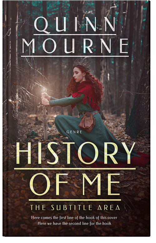 Front view of Premade Historical Book Cover - Cocoa Brown