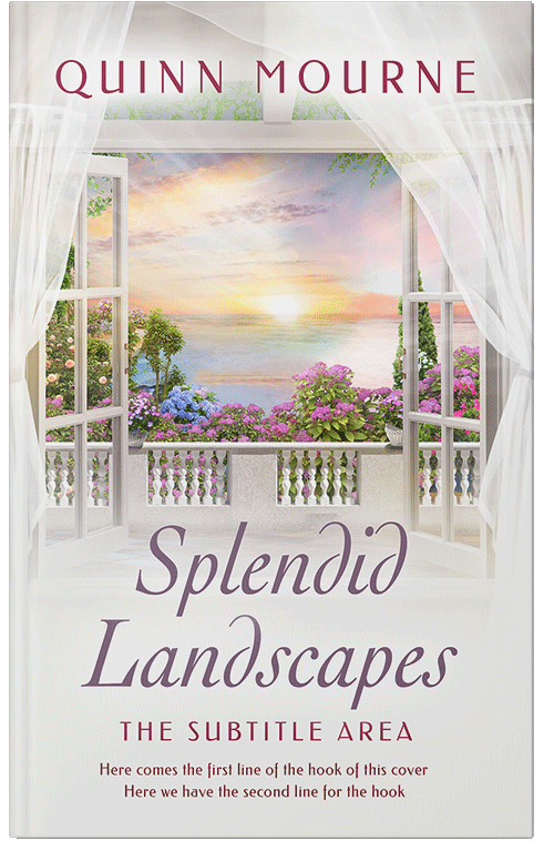 Front view of Premade Literary Fiction Book Cover - Satin Linen