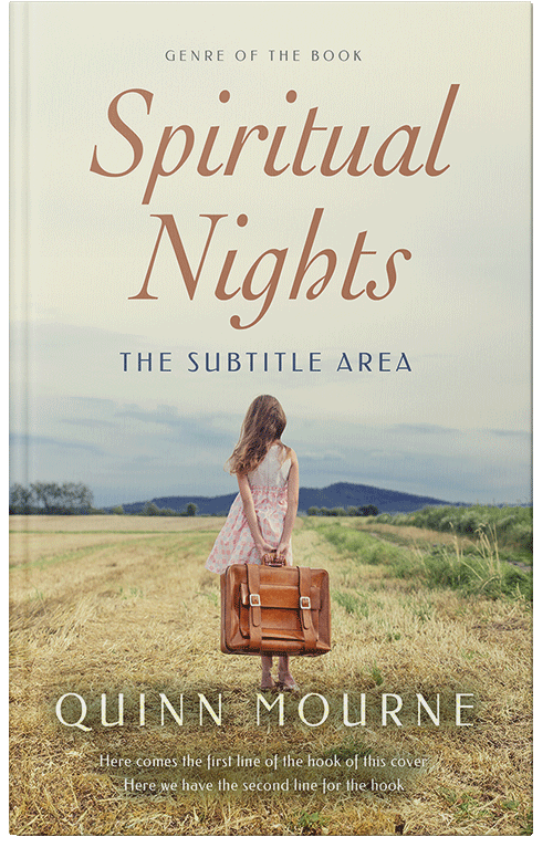 Front view of Premade Literary Fiction Book Cover - Moon Mist