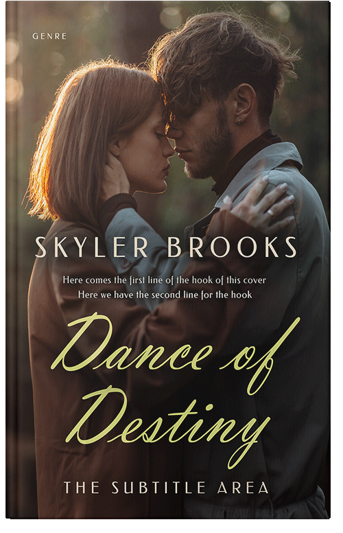 Front view of Premade Romance Book Cover - Oil