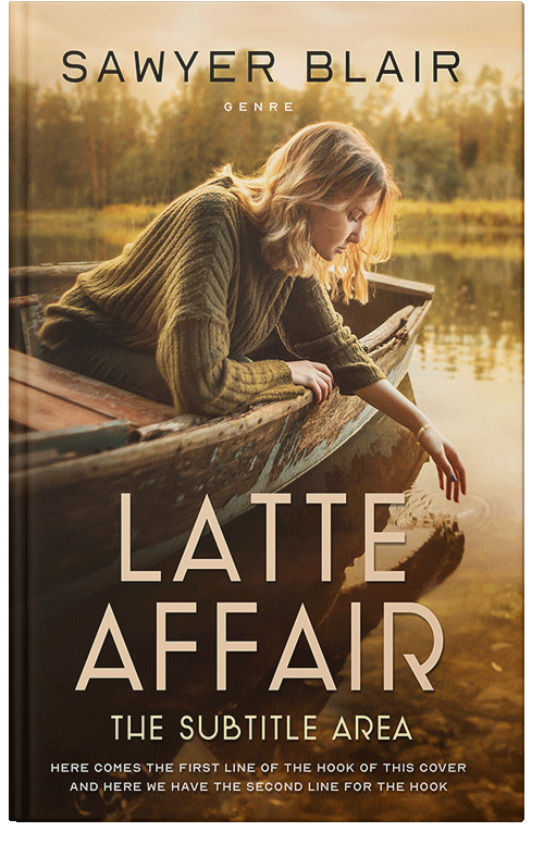 Front view of Premade Literary Fiction Book Cover - Deep Oak