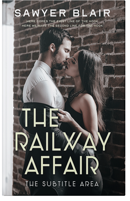 Front view of Premade Romance Book Cover - Quill Gray