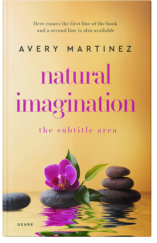 Front view of Premade Health & Mind & Body Book Cover - Buff