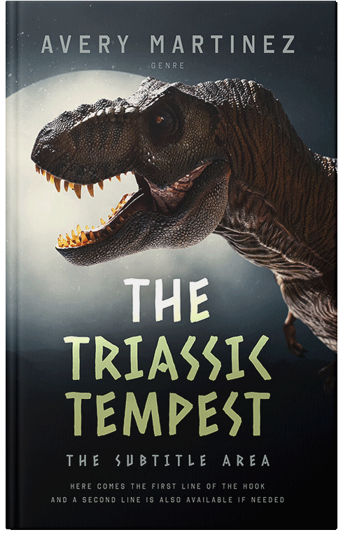 Front view of Premade Action & Adventure Book Cover - Foggy Gray