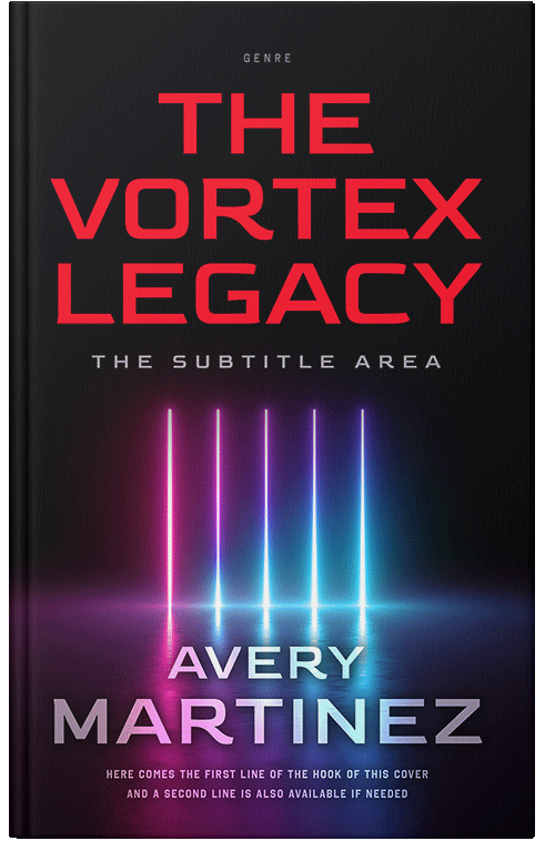 Front view of Premade Abstract Book Cover - Cranberry