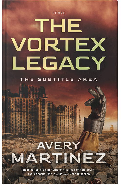 Front view of Premade Apocalyptica Book Cover - Bistre