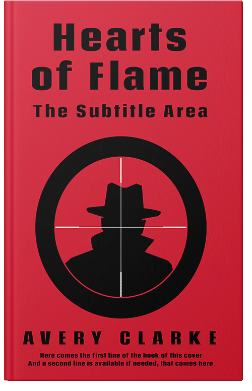 Front view of Premade Mystery & Thriller & Suspense Book Cover - Alizarin Crimson