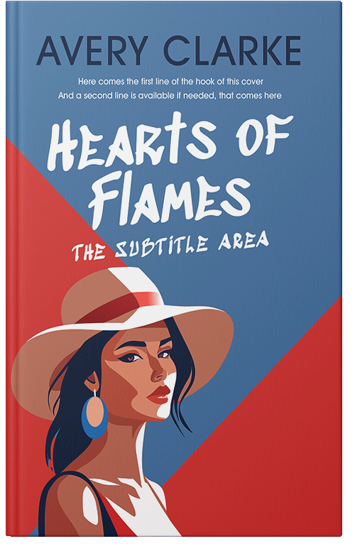 Front view of Premade Abstract Book Cover - Chestnut Rose