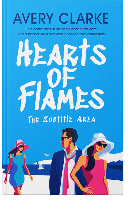 Front view of Premade Romance Book Cover - Dodger Blue